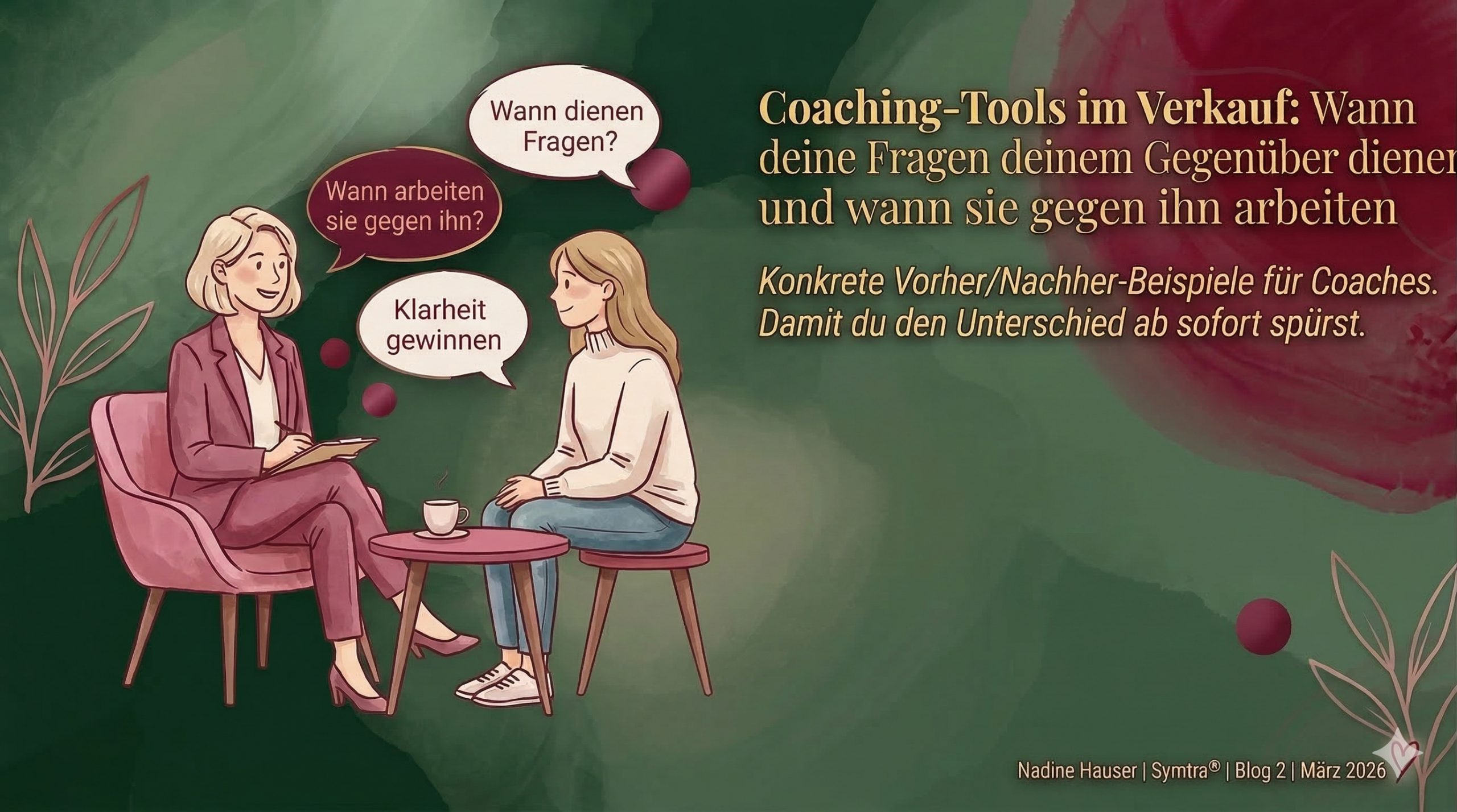 Illustration zu Coaching-Tools im Verkauf: Fragen im Verkauf können Klarheit schaffen oder gegen das Gegenüber arbeiten
