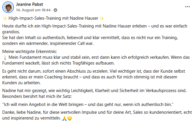 Symtra Methode Jeanine Pabst Testimonial Nadine Hauser